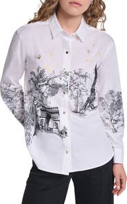 KARL LAGERFELD PARIS Paris Scene Graphic Shirt