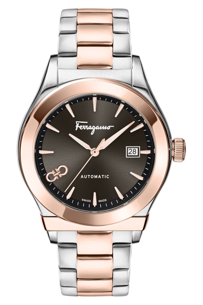 1927 Automatic Two-Tone Bracelet Watch, 42mm, Main, color, BLACK/ TWO TONE