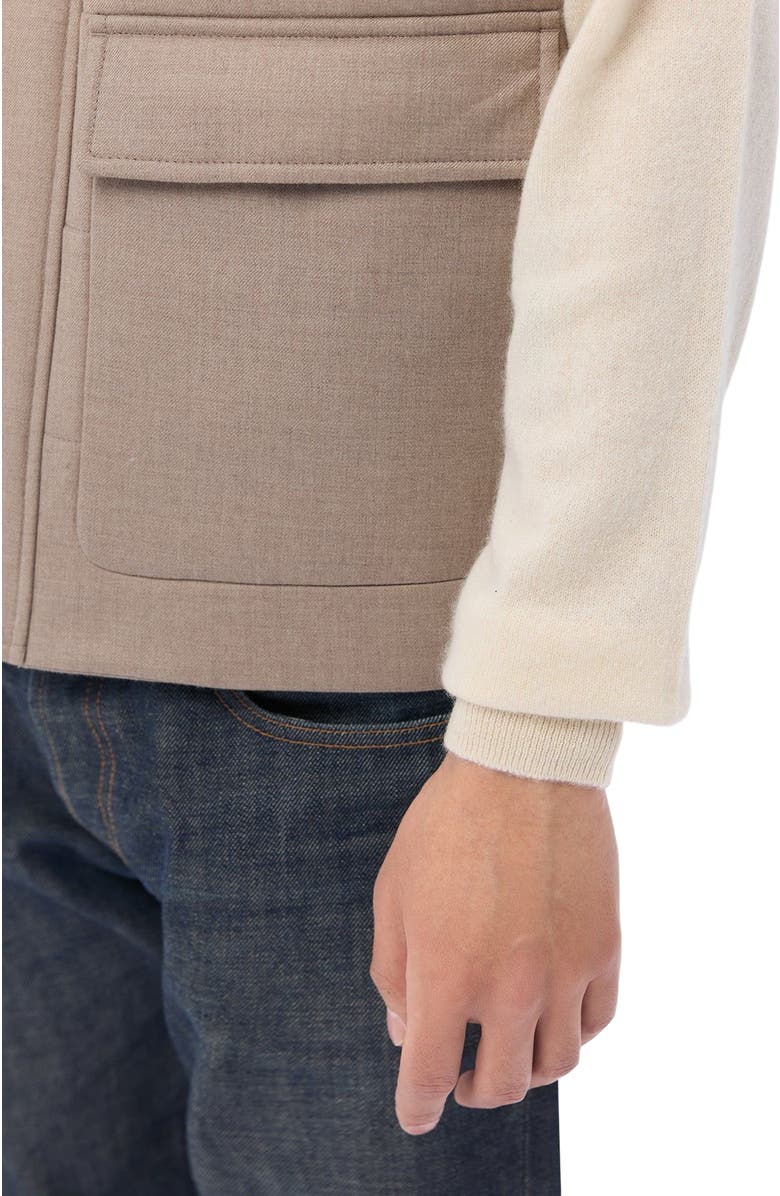 GOBI Mongolian Cashmere Drawstring Collar Cashmere Vest, Alternate, color, 