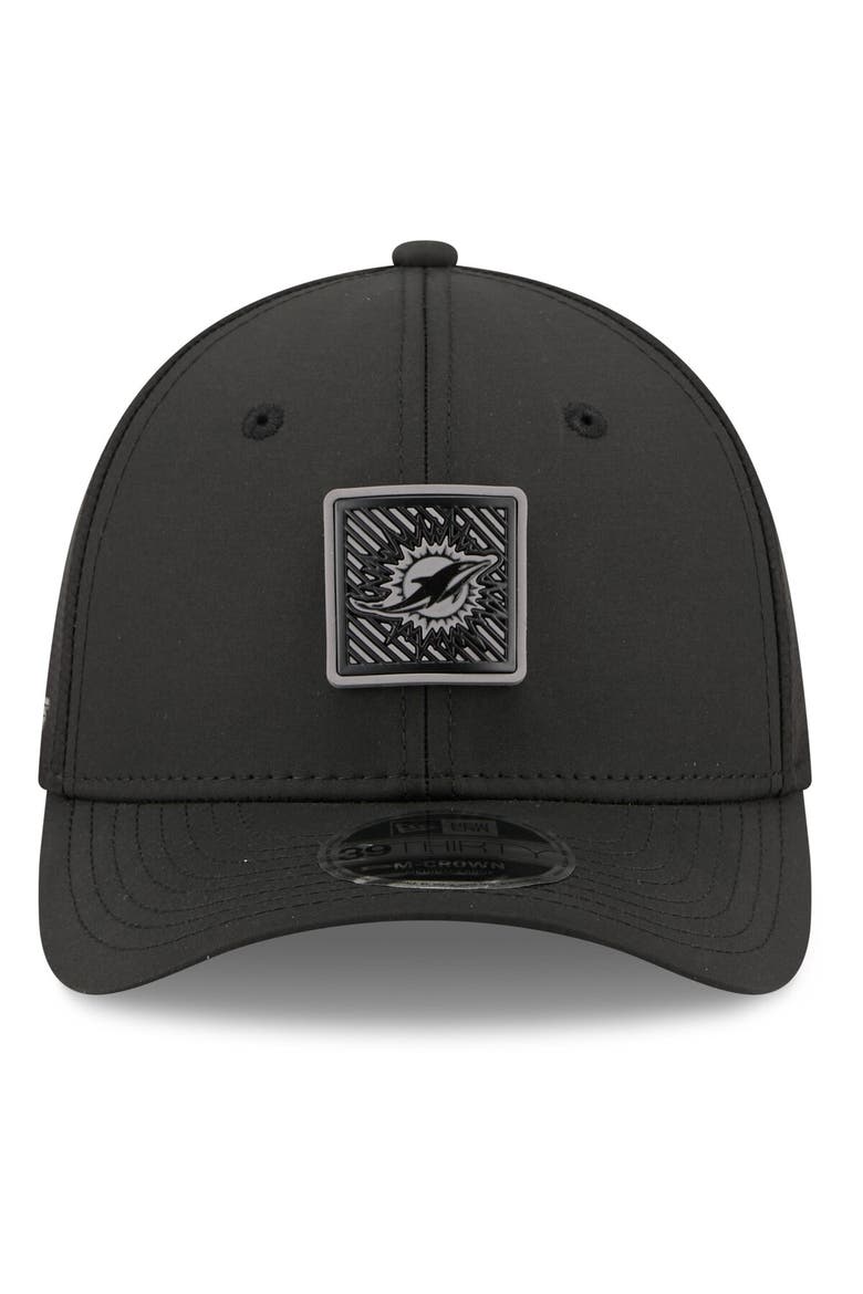 Men's New Era  Black Miami Dolphins 2026 NFL Training Camp 39THIRTY Flex Hat, Alternate, color, Black