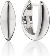 Monica Rich Kosann Points North Sterling Silver Huggie Hoop Earrings
