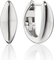 Monica Rich Kosann Points North Sterling Silver Huggie Hoop Earrings