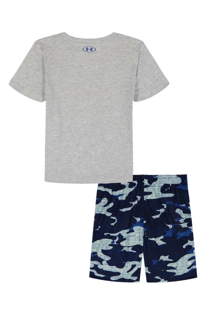 Under Armour Kids' Camo Logo Graphic T-Shirt & Shorts Set, Alternate, color, Mod Gray