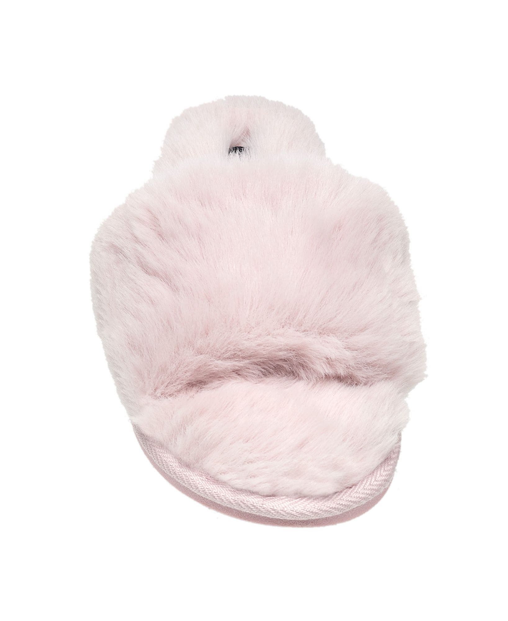 Slide Faux Fur Slipper, Alternate, color, Blush
