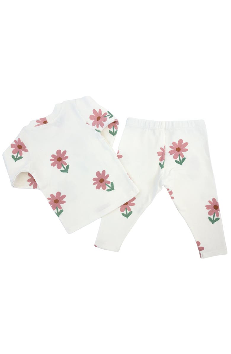 oh baby! Picking Daisies Print Two Piece Set, Alternate, color, Cream