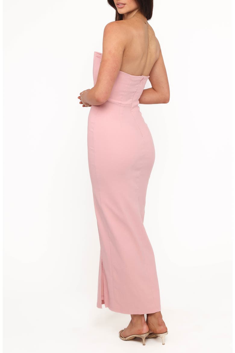 Kinnie Pleated Strapless Maxi Dress, Alternate, color, PINK