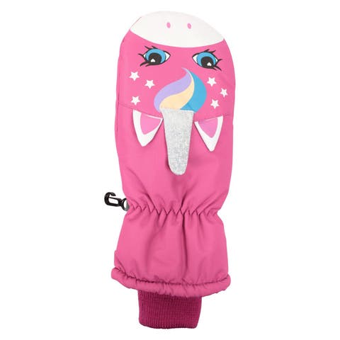 Critter Unicorn Ski Mittens
