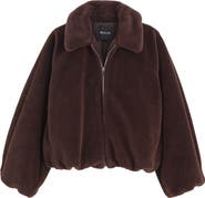 Madewell Bubble Faux Fur Bomber Jacket
