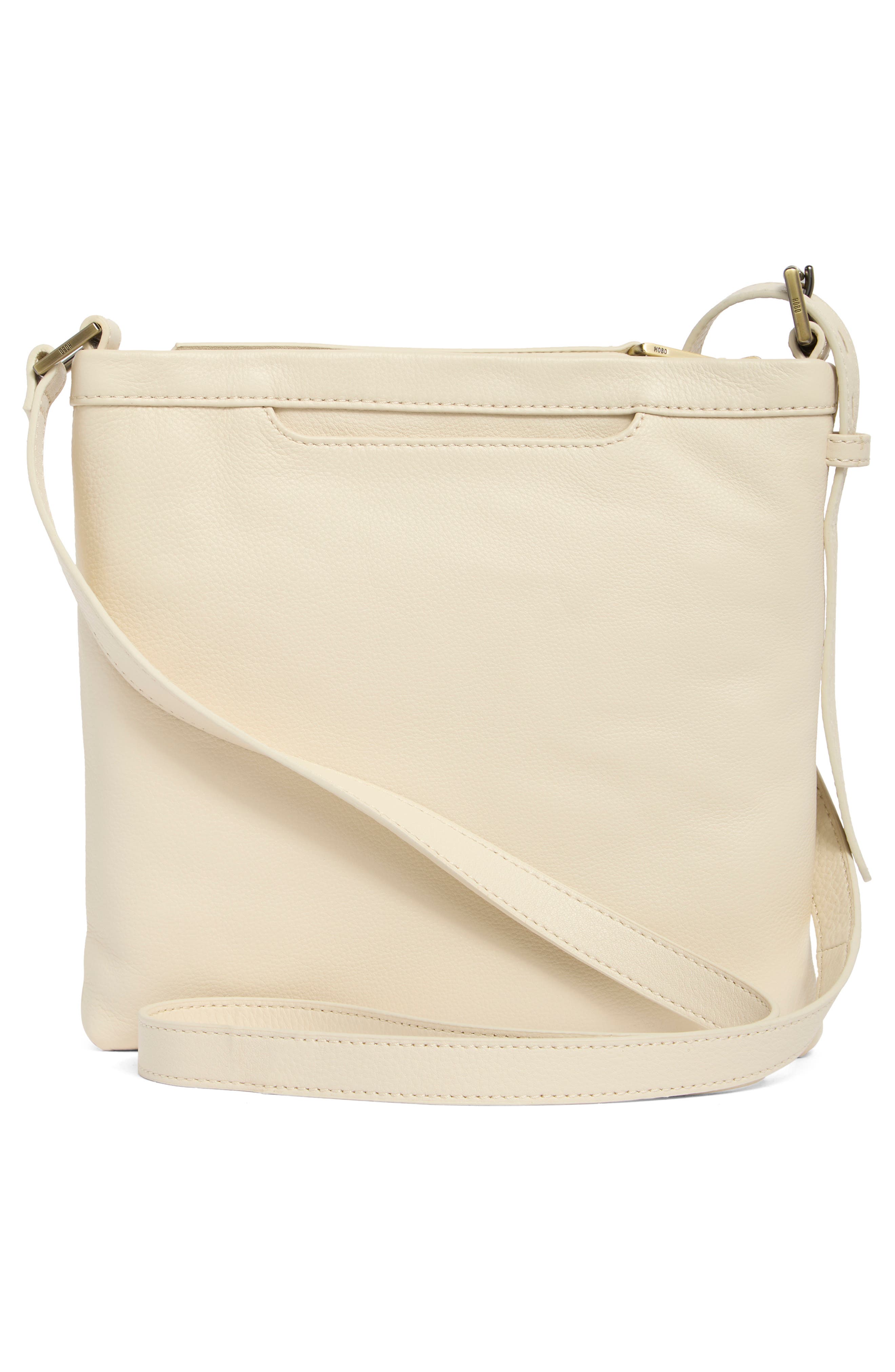 HOBO Drifter Leather Crossbody Bag, Alternate, color, Ivory