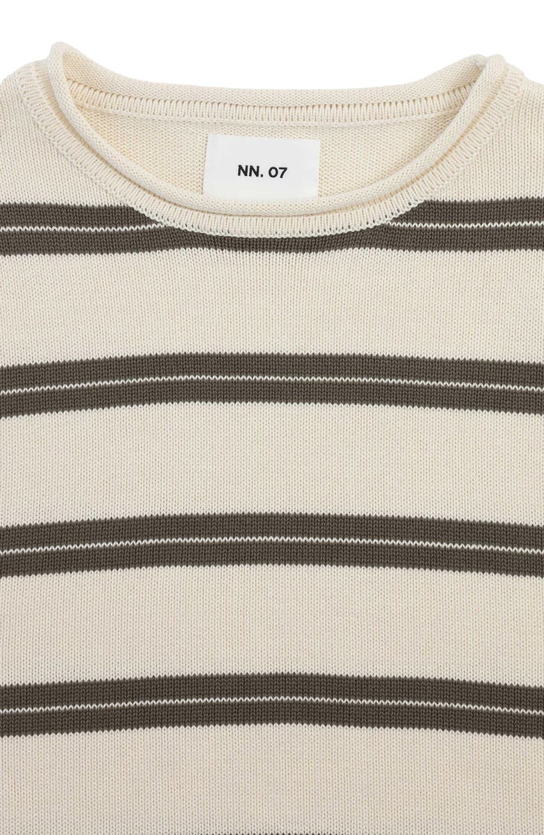 NN07 Sailor 60019 Organic Cotton Crewneck Sweater, Alternate, color, Ivory