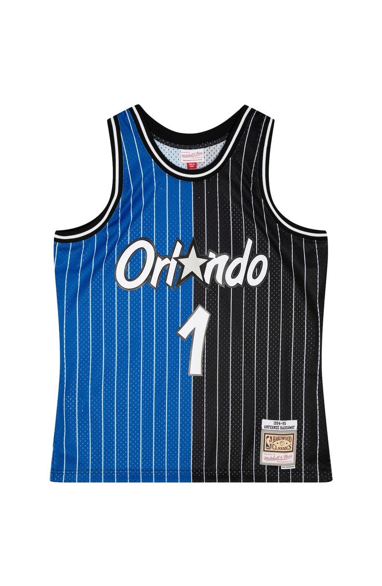 Mitchell & Ness Men's Mitchell & Ness Penny Hardaway Blue/Black Orlando Magic Hardwood Classics 1994/95 Split Swingman Jersey, Alternate, color, Blue