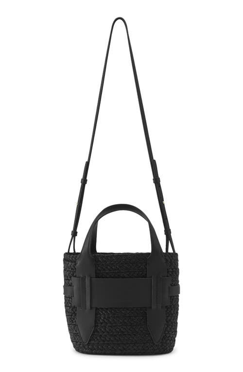 Helen Kaminski Lipari Raffia Tote In Charcoal/black