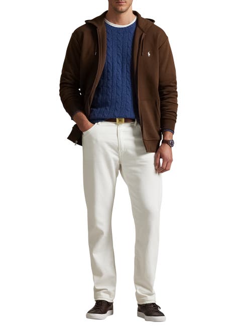 Polo Ralph Lauren Big & Tall Double-knit Full-zip Hoodie In Brown