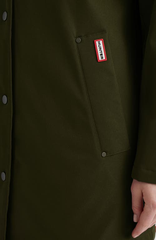 Hunter Billy Hooded Raincoat In Green