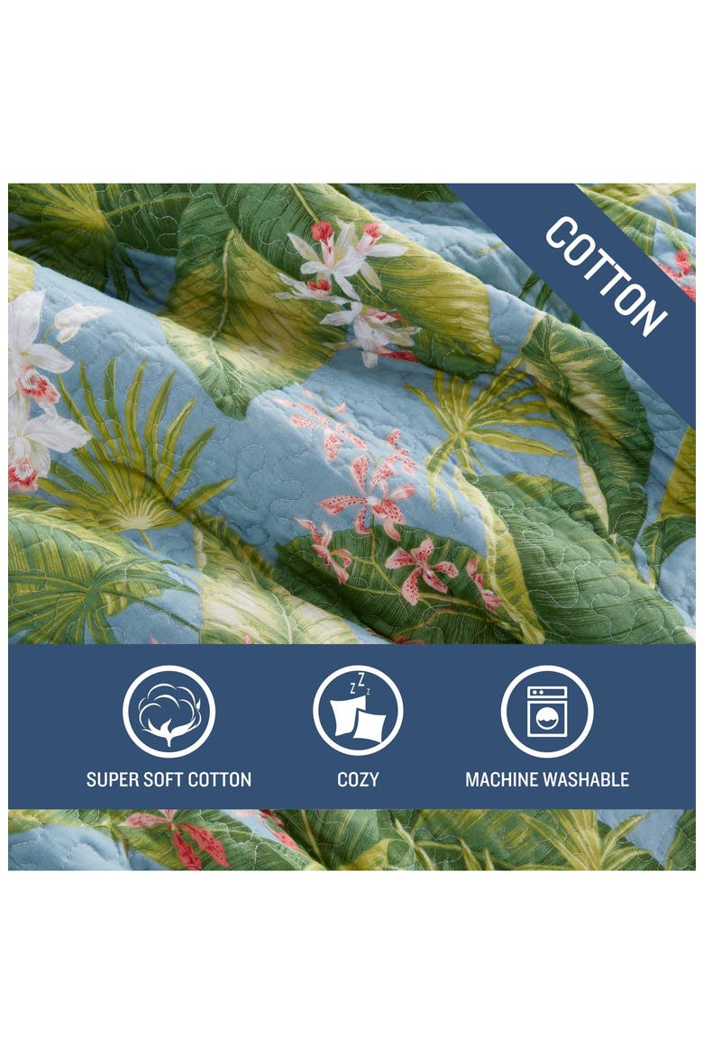 Aregada Dock Sky Cotton Quilt & Sham Set, Alternate, color, SKY BLUE