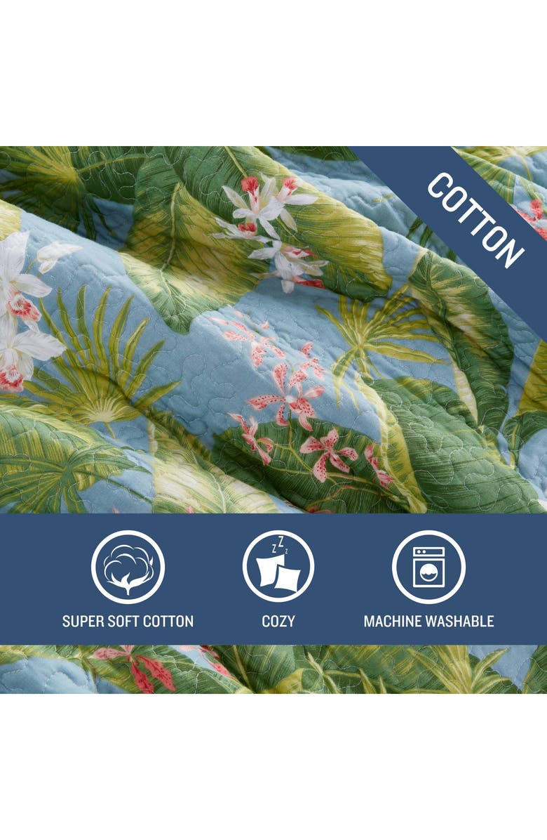 Tommy Bahama Aregada Dock Sky Cotton Quilt & Sham Set, Alternate, color, Sky Blue