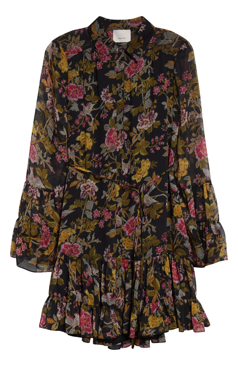 Cinq à Sept Lyra Hannah Floral Long Sleeve Minidress, Alternate, color,