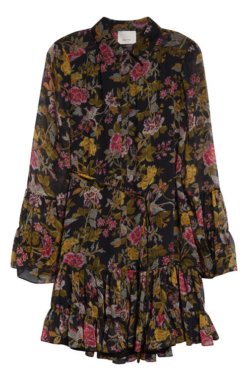 Cinq À Sept Lyra Hannah Floral Long Sleeve Minidress In Multi
