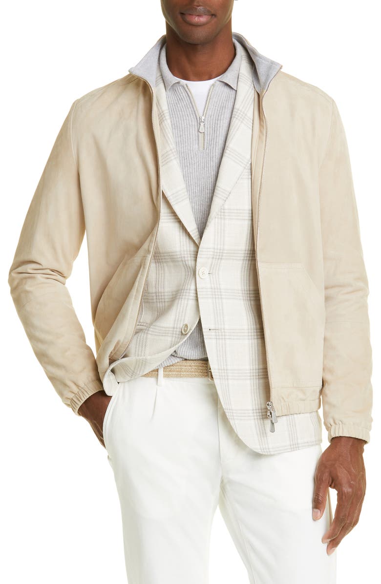 Eleventy Suede Jacket, Main, color, 