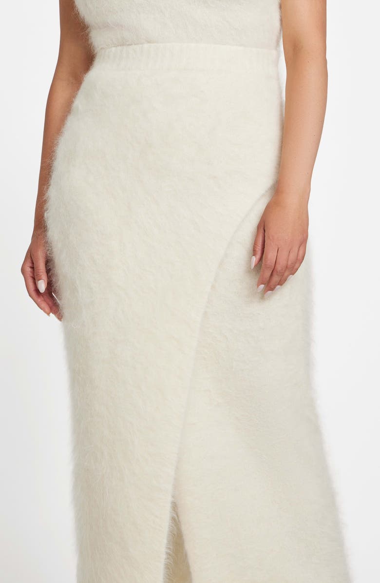 Marciano Agnes Alpaca Blend Maxi Skirt, Alternate, color, Ivory