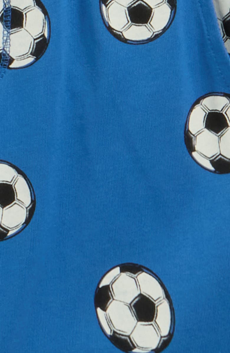 MILES THE LABEL Kids' Soccer Ball Print Cotton Drawstring Shorts, Alternate, color, Royal Blue