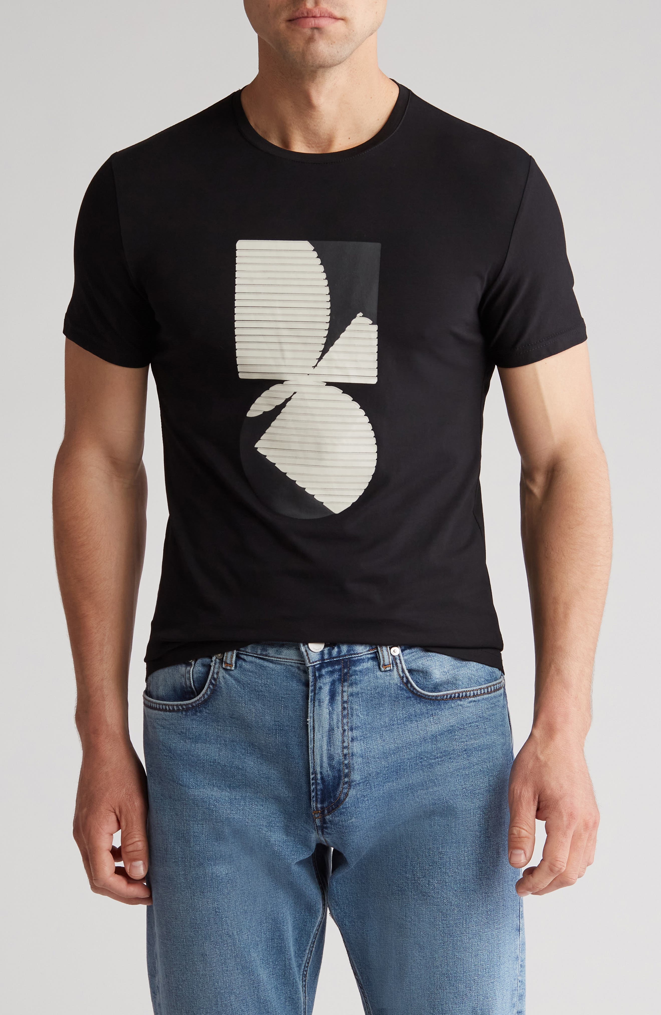 3D Abstract Graphic Print T-Shirt