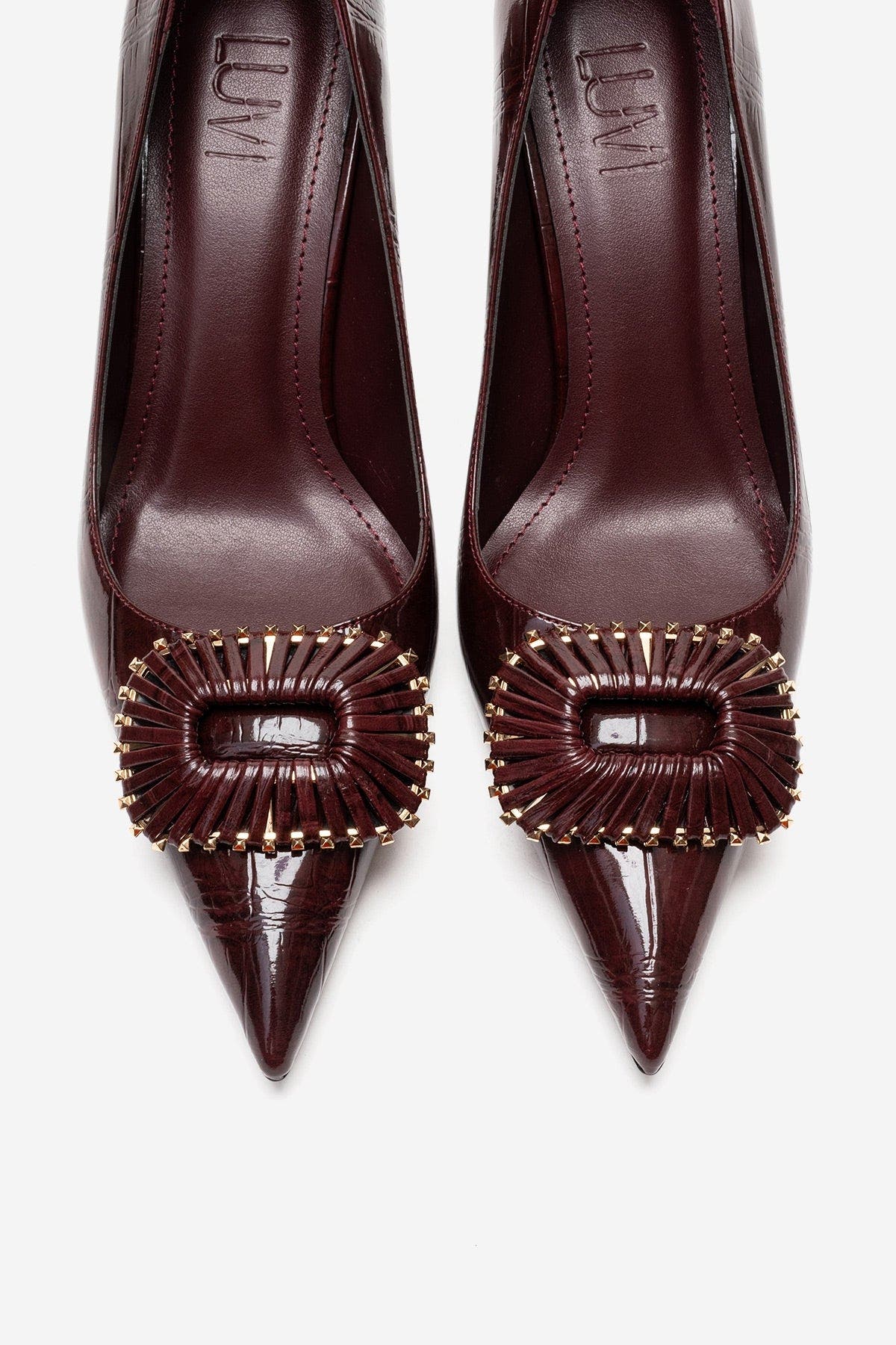 Rebel Stiletto Pump, Alternate, color, Burgundy Print