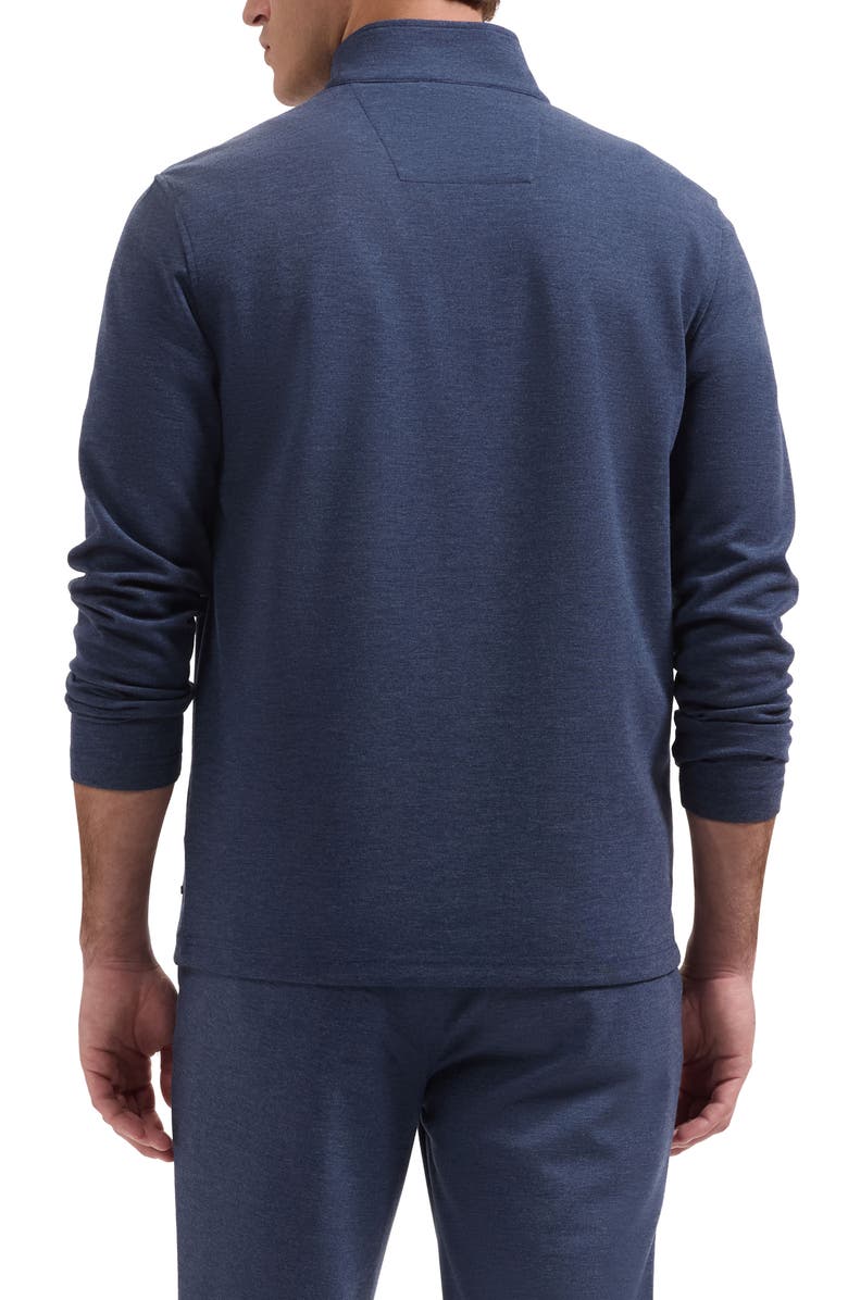 Bugatchi Soft Touch Quarter Zip Pullover, Alternate, color, Navy