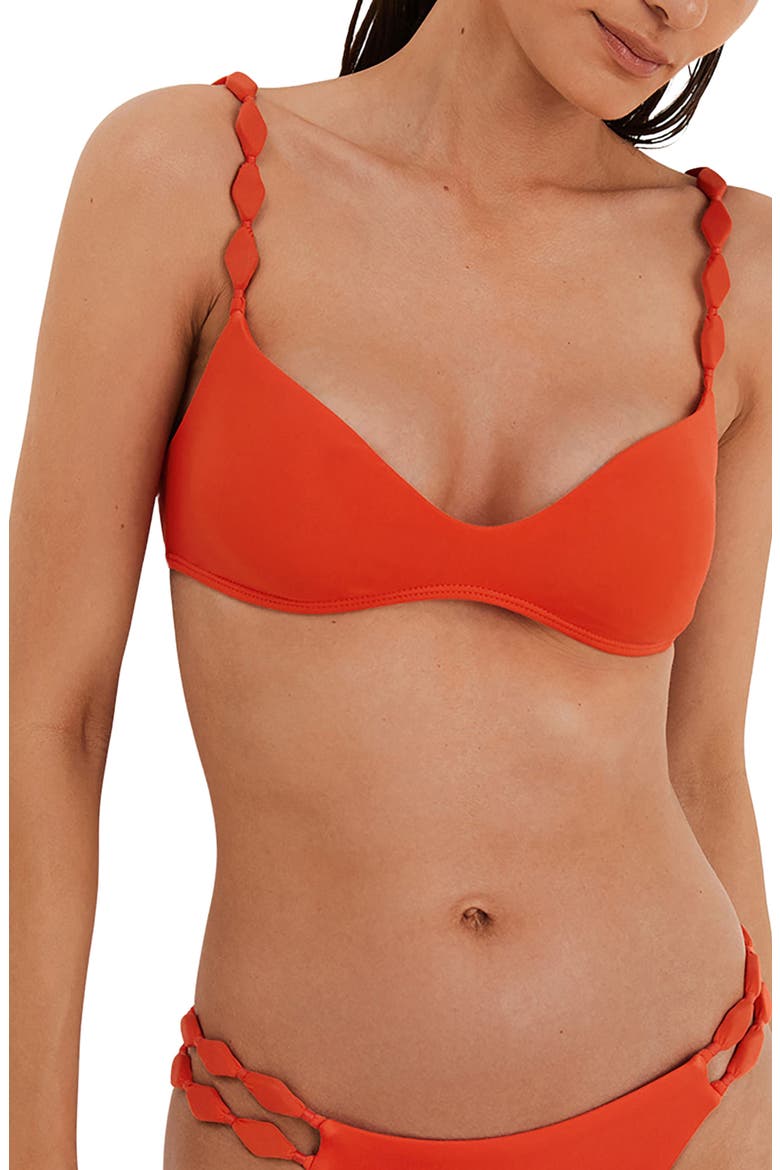 Alexa Vivian Bikini Top, Alternate, color, ORANGE