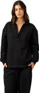 Gottex Beach Life Cozy Coast Airport Collared V Neck Sweatshirt
