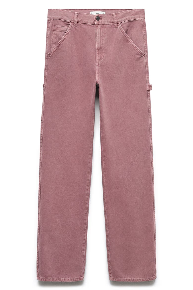 Straight Leg Carpenter Jeans, Alternate, color, LIGHT/ PASTEL PURPLE