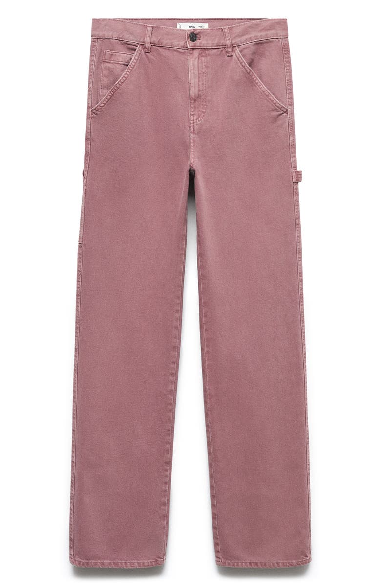MANGO Straight Leg Carpenter Jeans, Alternate, color, 