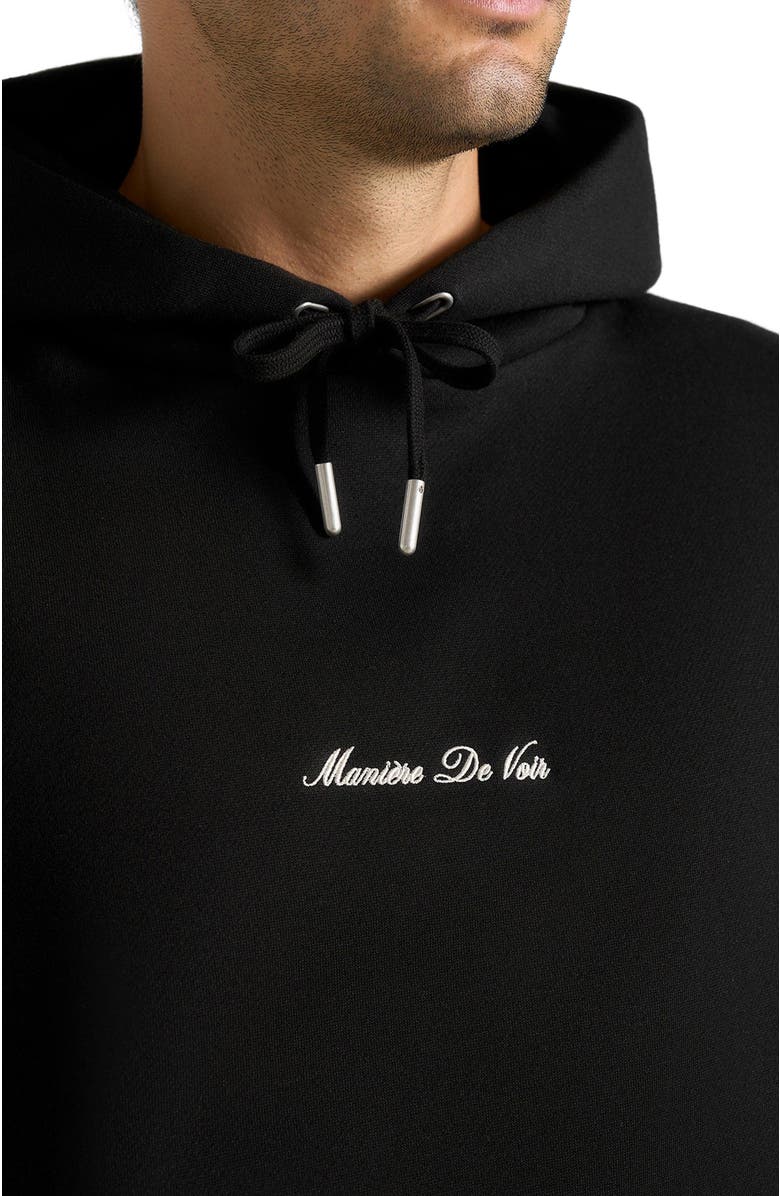 Manière De Voir Signature Regular Fit Hoodie, Alternate, color, Black