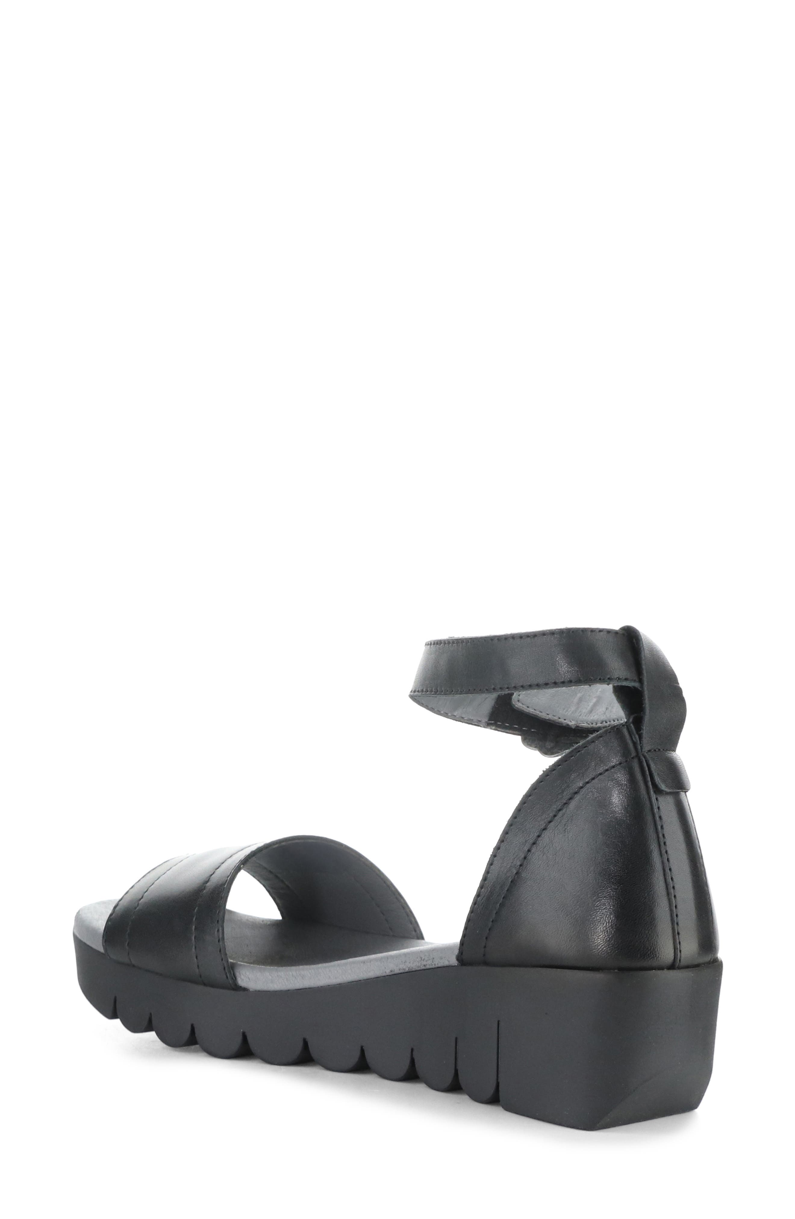 Fly London Voik Ankle Strap Platform Wedge Sandal, Alternate, color, Black