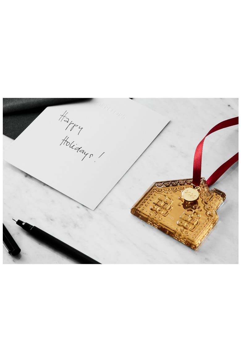 Gingerbread House 2025 Annual Holiday Ornament, Alternate, color, GOLD