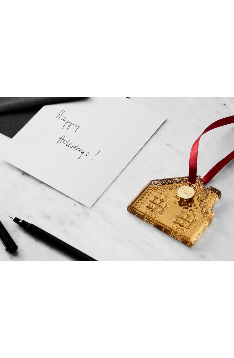 Orrefors Gingerbread House 2025 Annual Holiday Ornament, Alternate, color, Gold