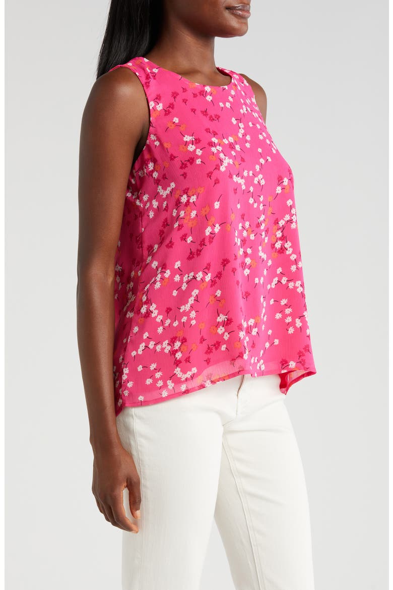 Floral Sleeveless Top, Alternate, color, BRIGHT ROSE