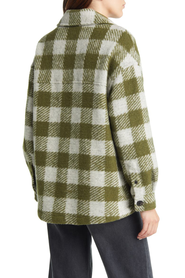 Fenix Check Wool Blend Shirt Jacket, Alternate, color, SYCAMORE GRN/CREAM