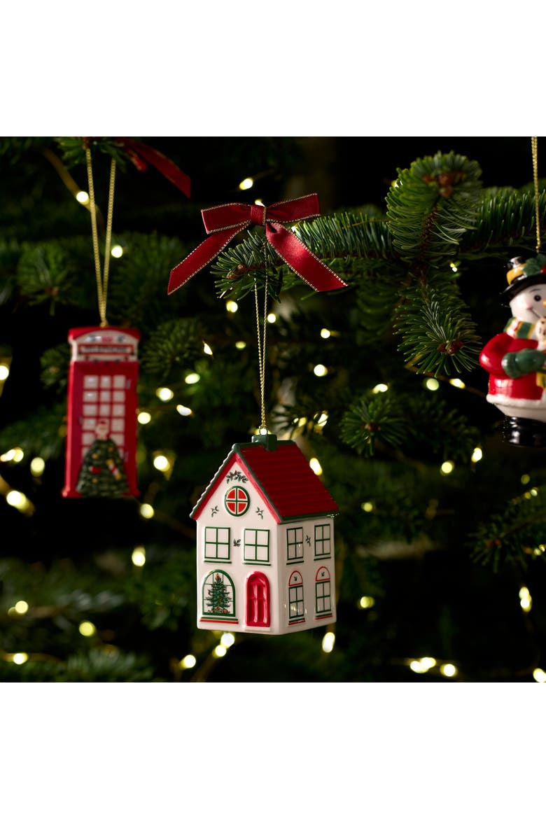 Christmas Tree Village Ornament, Alternate, color, Multi