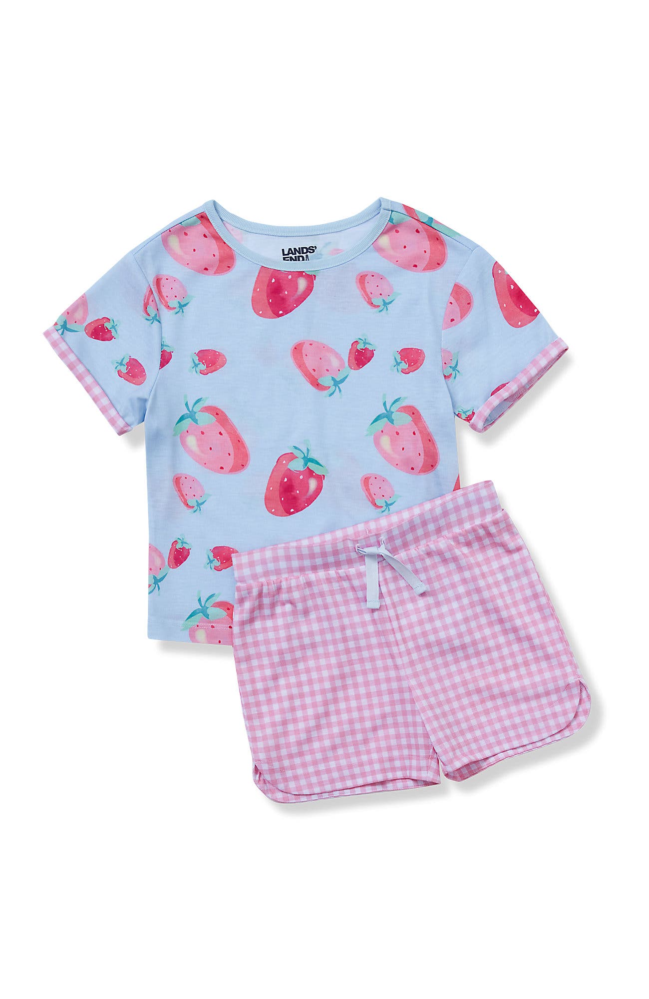 Strawberries/Pink Gingham
