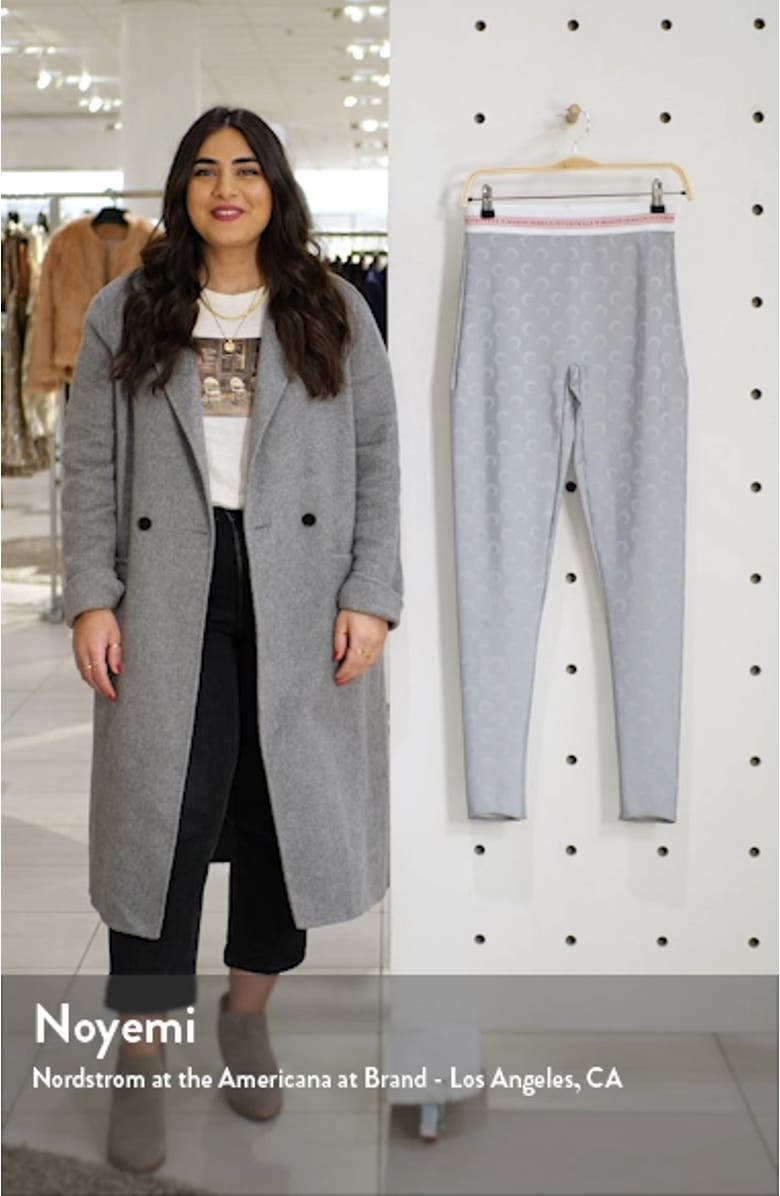 Moon Print Jersey Stirrup Leggings, sales video thumbnail