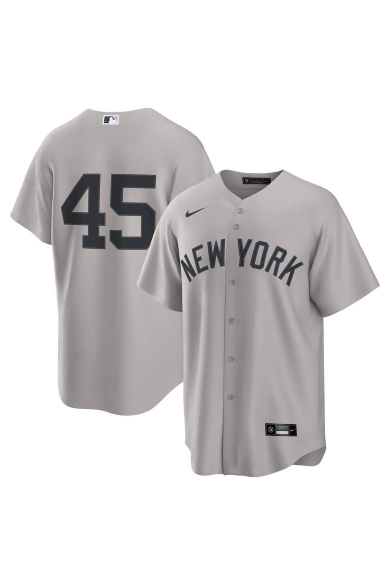 Men's Nike Gerrit Cole Gray New York Yankees Road 2.0 Replica Jersey, Main, color, Gray