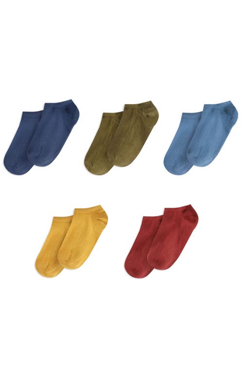Mightly Kids Organic Cotton Solid Footie Socks 5-pack In Multi