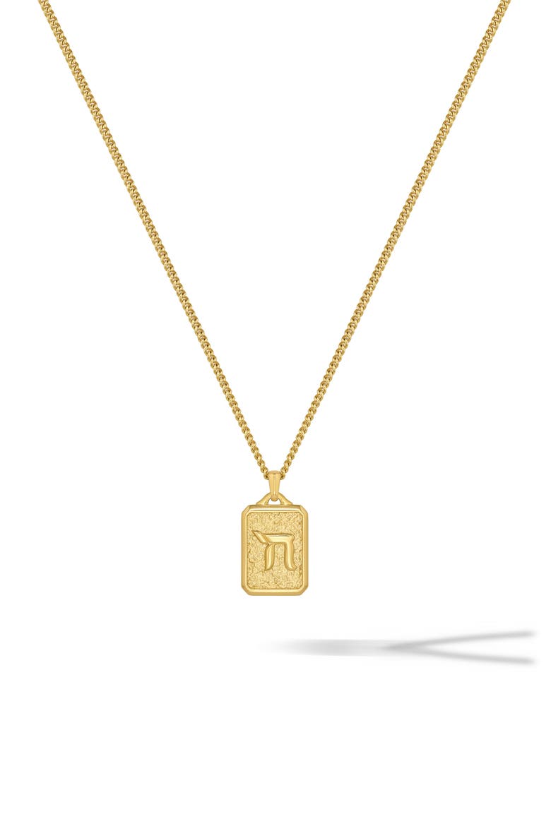 Men's Chai Pendant Necklace, Main, color, GOLD
