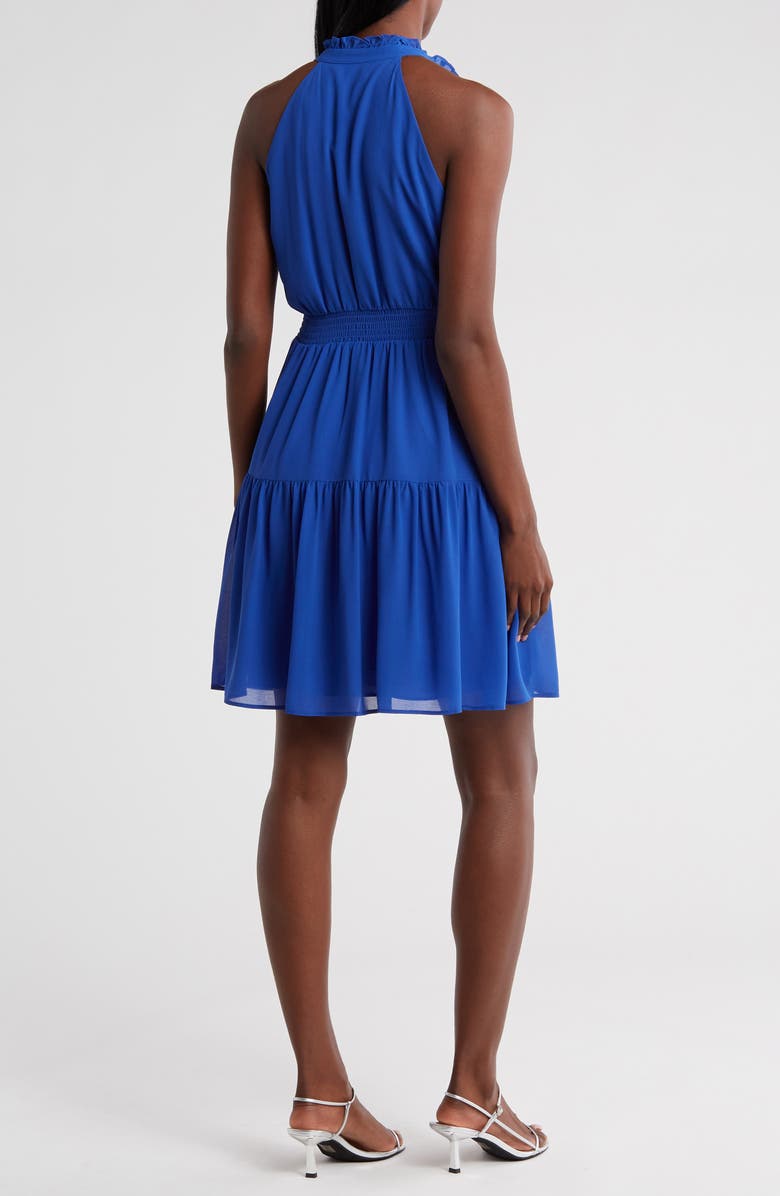 Vince Camuto Sleeveless Smock Waist Chiffon Dress, Alternate, color, Cobalt