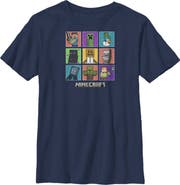 MINECRAFT Boy's Minecraft Character Boxes Graphic T-Shirt
