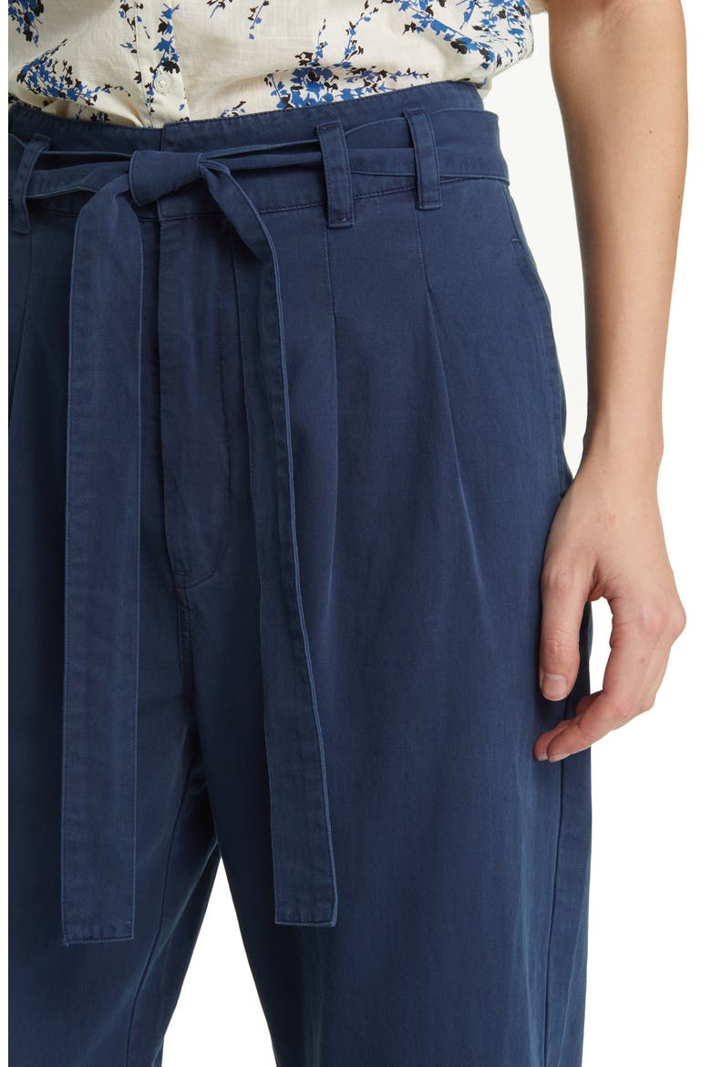 The Statesman Tie Waist Trousers, Alternate, color, NAVY
