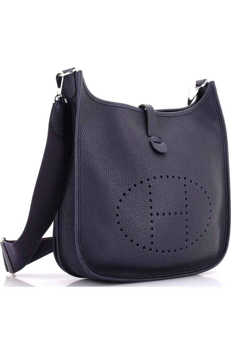 Pre-Owned Hermes Evelyne Bag Gen III Clemence PM, Alternate, color, Bleu Nuit