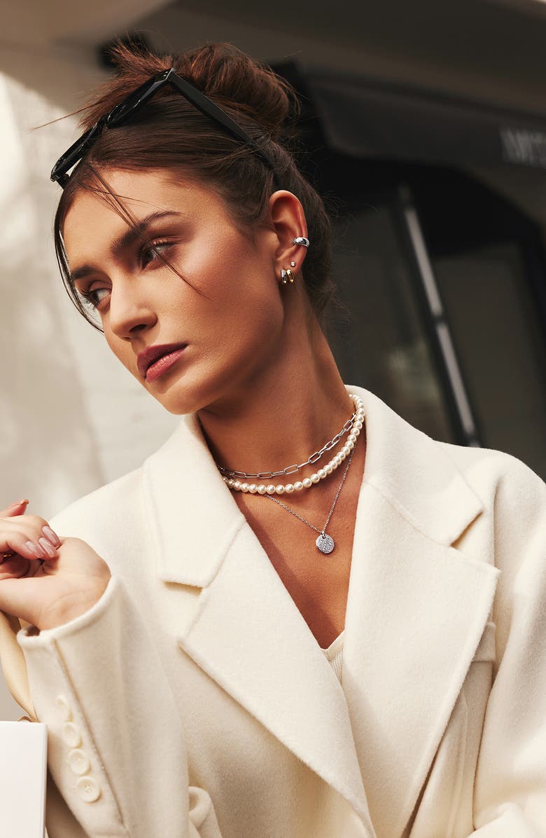 ANIA HAIE Duet Two-Tone Two-Row Huggie Hoop Earrings, Alternate, color, Mixed Shiny Gold Silver