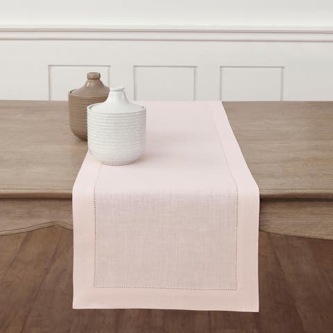 Linen Table Runner - Classic Hemstitch